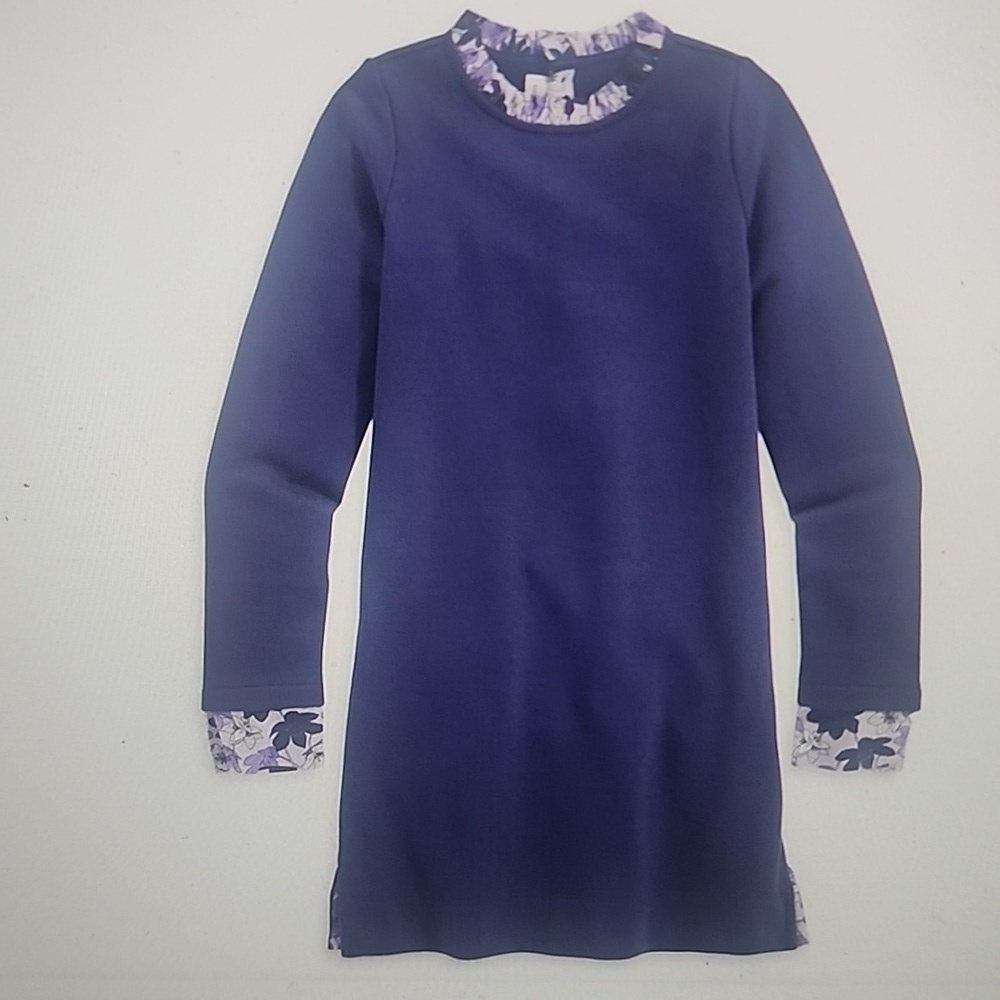 VINEYARD VINES RUFFLE NECK SWEATSHIRT DRESS SIZE 14